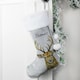 image 3 of Personalised Stag Silver Grey Stocking