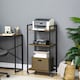image 2 of HOMCOM 3-Tier Printer Stand, Utility Cart, Rolling Trolley Adjustable Shelves
