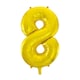 image 3 of Unique Party 34 Inch Gold Glitz Number Balloon (0-9) - Gold - 5