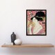 image 2 of Utamaro Kitagawa Framed Wall Art Print Woman With A Comb Portrait Home Décor