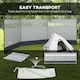 image 6 of Outsunny Camping Windbreaks with Clear Windows and Carry Bag, 440 x 140cm, Grey
