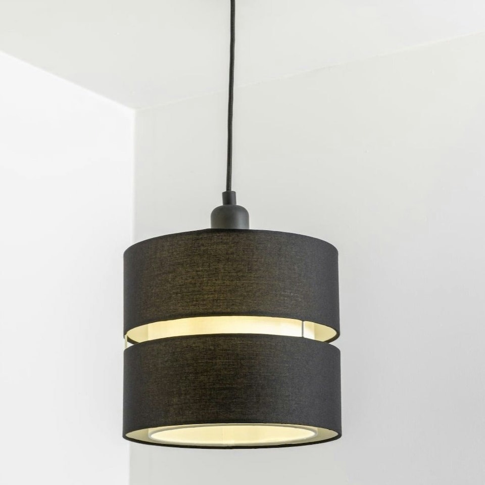 image 1 of CGC GAYLE Black Two Tier Double Ceiling Shade Black