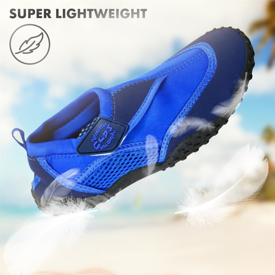 image 1 of GEEZY Unisex Blue Neoprene Slip On Aqua Shoes