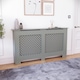 image 1 of Vida Designs Oxford Radiator Cover Painted MDF Cabinet, Grey, 152cm