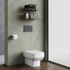 image 4 of Alba Square Wall Hung Ceramic Toilet Pan & Soft Close & Seat, 400mm - Balterley