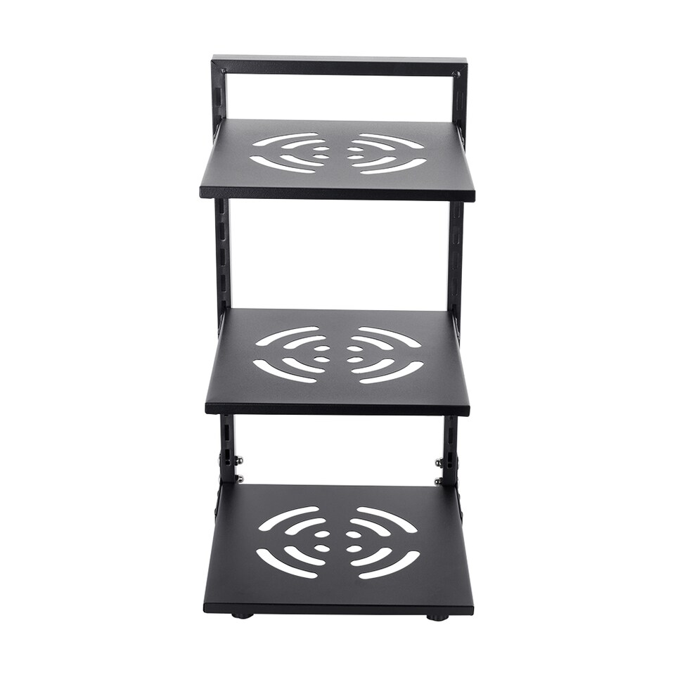 image 1 of Living and Home 3-Tier Adjustable Kitchen Pot Pan Rack Organizer | Black