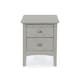 image 3 of Como 2 Drawer Petite Bedside Cabinet - Compact Shaker-Style Bedroom Storage | Grey | Grey | One Size | 1