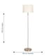 image 8 of First Choice Lighting Antique Brass Floor Lamp with Cream Shade Bronze | Cream