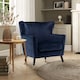 image 2 of Velvet Navy Blue Alessia Accent Chair