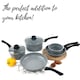 image 6 of Durastone Forged Carbon Steel Grey 5 Piece Saucepan & Frying Pan Set