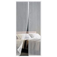 GEEZY Magnetic Fly Screen Door Curtain 90x120cm White Mesh Insect Screen Mesh