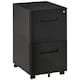 image 1 of Vinsetto Metal Mobile File Cabinet with Wheels, Lockable 2 Drawer Filing Cabinet for A4, Legal, Letter, Compact Under Desk Storage Unit with Pre-Assembled Body for Home Office, 39 x 48 x 67cm, Black