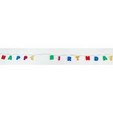 Happy Birthday Battery Operated Led Lights String Decoration 160cm