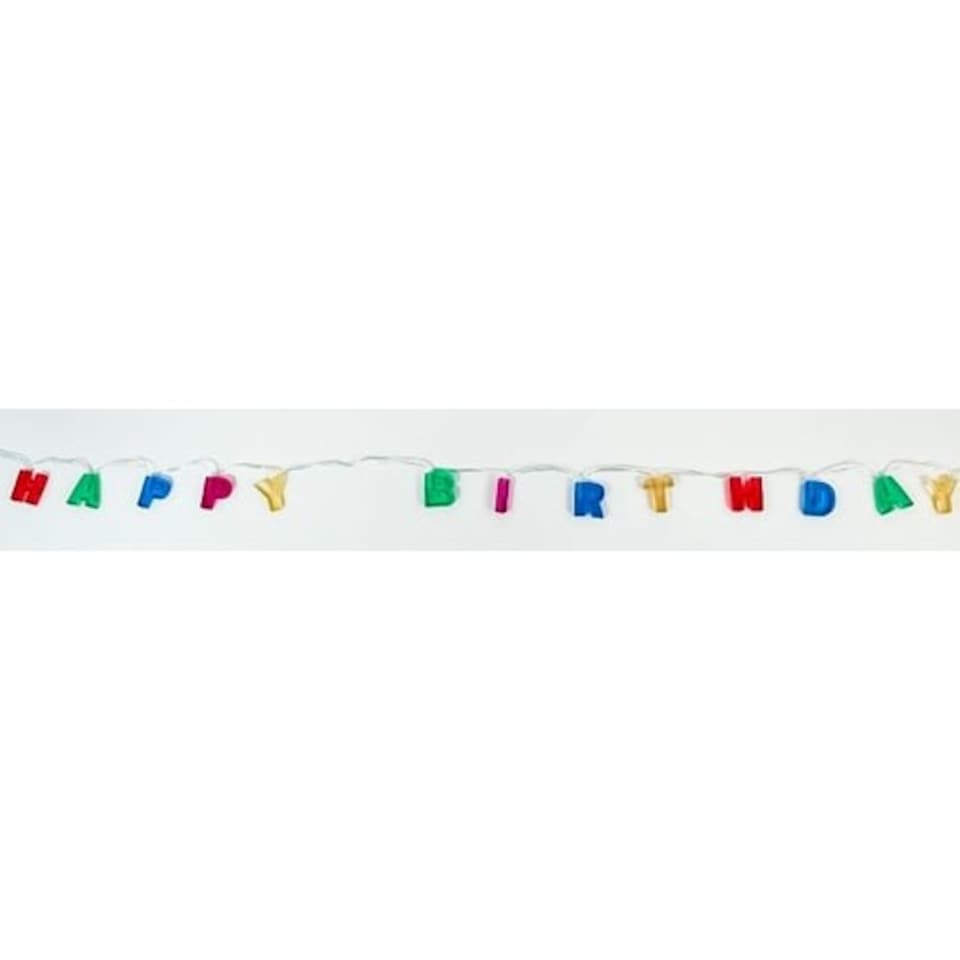 Happy Birthday Battery Operated Led Lights String Decoration 160cm