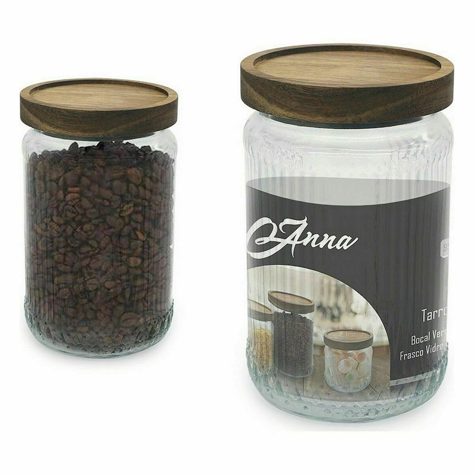 image 1 of Jar Anna Glass 950 ml 10 x 16 cm (12 Units) N/A
