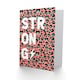image 2 of Coral Green Strong Words Leopard Quote Card