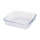 image 1 of Argon Tableware Optical Square Glass Oven Dish - 24cm x 21cm | Clear | Clear | 24cm x 21cm