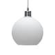 image 2 of Set of 2 Betchley - White Ribbed Glass Globe Easy Fit Pendant Shades | White | Medium | 2