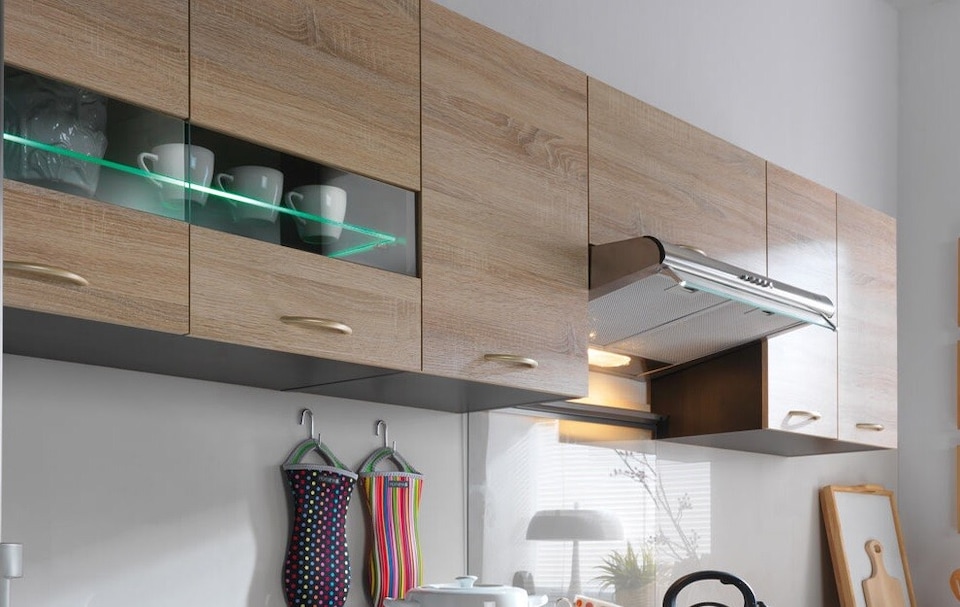 image 1 of Junona Kitchen Wall Cabinet Unit 2 Door Cupboard - Sonoma Oak W600xH570mm