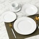 image 3 of 20pc White Rimmed Dinner Set