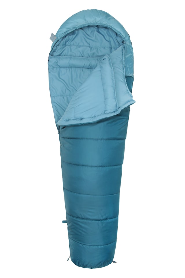 image 1 of Mountain Warehouse Summit 250 Mummy Sleeping Bag Insulated 3 Season Camping Hiking Bed