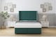 image 1 of Sloomy Rutherford Emerald Plush Ottoman Bed Base With 54" Wingback Headboard 4'6 Double | Green | Emerald | Double | 1