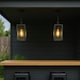 image 10 of CGC SIENNA Black Hanging Outdoor Porch Lantern Ceiling Light Black