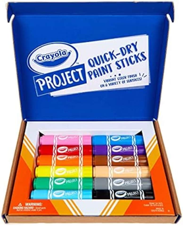 image 1 of Crayola Quick Dry Paint Sticks Set 12 Count