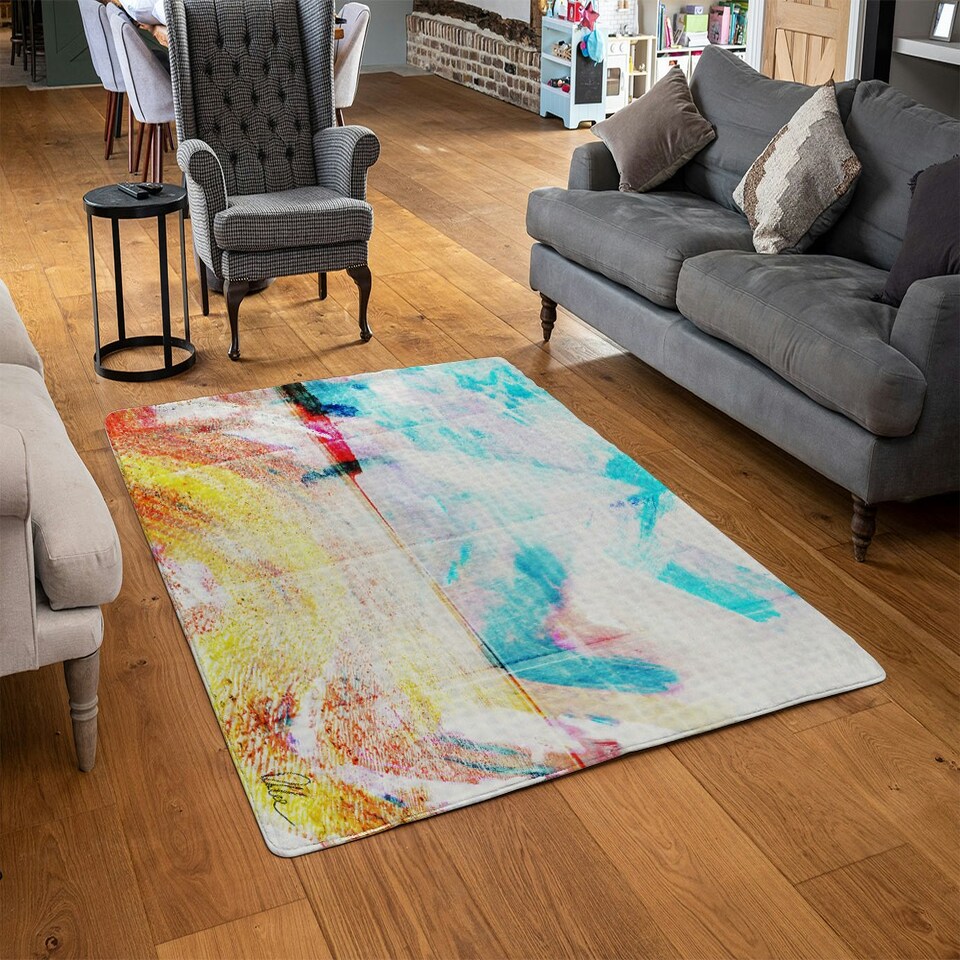 image 1 of beach view cliffs (Rug) Multi | Medium: 80x150cm