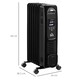 image 7 of HOMCOM Oil Filled Radiator Space Heater W/3 Heat Settings & Remote Control Black