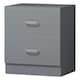 image 3 of FWStyle Tunis 2 Drawer Bedside Table Matt Grey