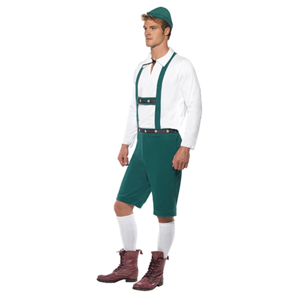 image 1 of Beer Fest Green Fancy Dress Costume Adult Mens Medium