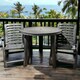 image 2 of Black Plastic Garden Table with Folding Chairs | Black | 3