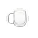 image 2 of Living and Home 2 Pcs 350 ml Double-Walled Borosilicate Glass Coffee Cups | Clear