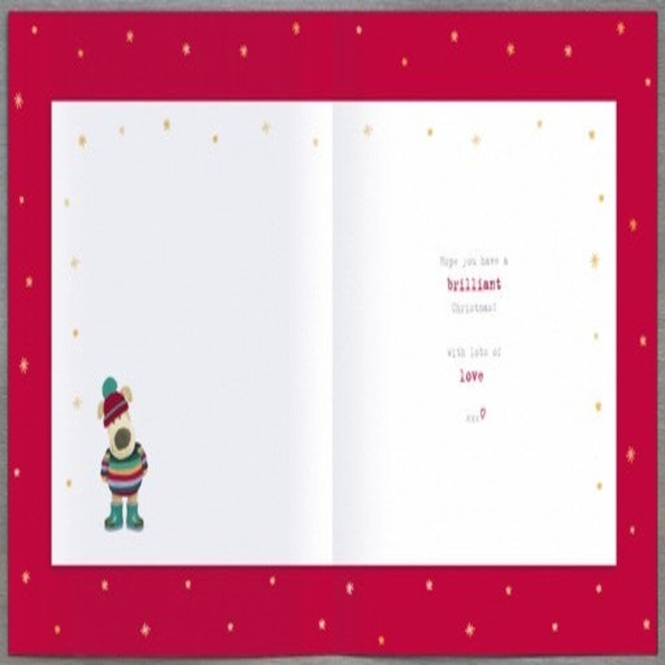 image 1 of Boofle Wrapped as Gift Christmas Card
