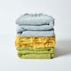 image 6 of Homescapes Nirvana Slub Cotton Lime Green Throw - 255 x 360 cm | Green | 1