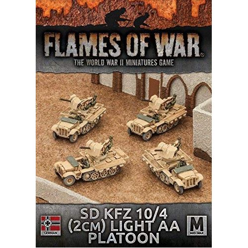 Afrika Korps Sd Kfz 10/4 2cm Light AA Platoon (x4) - Brand New