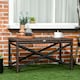 image 2 of Outsunny PE Wicker Outdoor Coffee Table, Rattan Side Table w/ Plastic Board