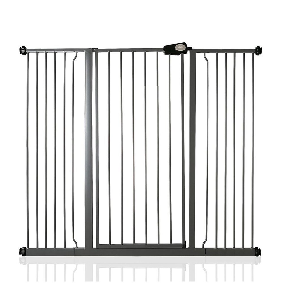 image 1 of Bettacare Child and Pet Gate, 139.8cm - 147.4cm, Slate Grey, Extra Tall Gate 104cm in Height, Pressure Fit Stair Gate, Baby Gate and suitable for Dog Gate or Pet Barrier, Easy Installation