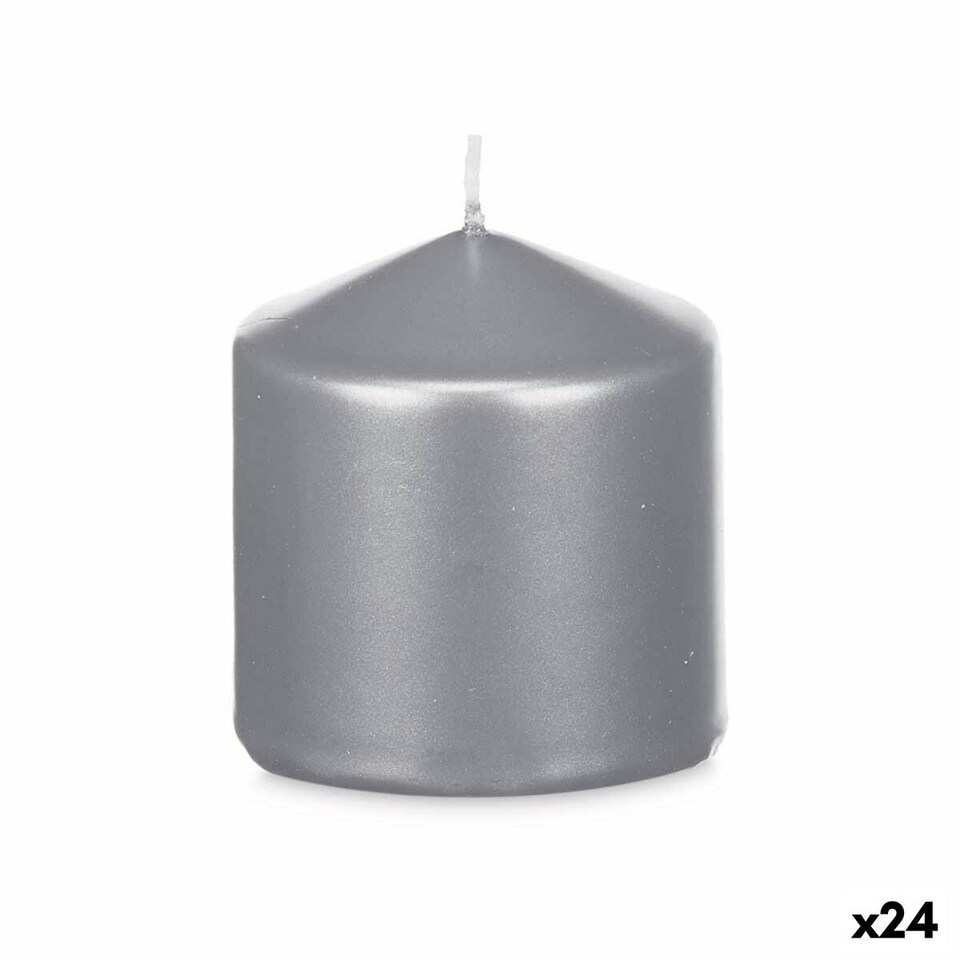 image 1 of Candle Acorde 92533 Silver 7 x 7,5 x 7 cm (24 Units) N/A