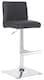 image 1 of Snella Breakfast Bar Stool, Chrome Footrest, Height Adjustable Swivel Gas Lift, Home Bar & Kitchen Barstool, Charcoal Grey