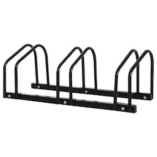 HOMCOM Bike Parking Rack Bicycle Locking Storage Stand for 3 Cycling