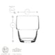 image 3 of LAV Galata Stacking Tumbler Glasses - 285ml - Clear - Pack of 6 Clear