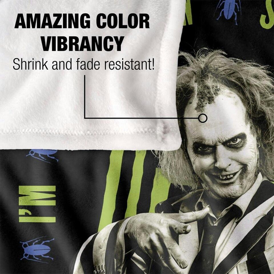 image 1 of Beetlejuice Stepdad From Hell Blanket - Multicoloured - One Size