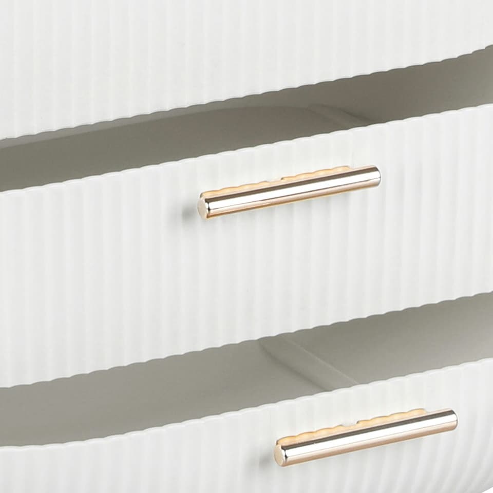 image 1 of Ilus Cosmetic Storage Organiser Makeup Three Layer Skincare Display Case Box White | White