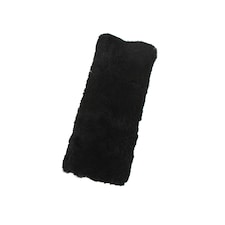 Eastern Counties Leather Sheepskin Seat Belt Cover - Black - 28cm