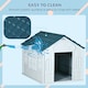 image 4 of PawHut Weather-Resistant Dog House, Puppy Shelter for Large Dogs - Blue