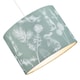image 2 of Woodland Theme Sage Olive Green Cotton Shade with Hares and Thistle Floral Decor | Green | Olive Green | 1