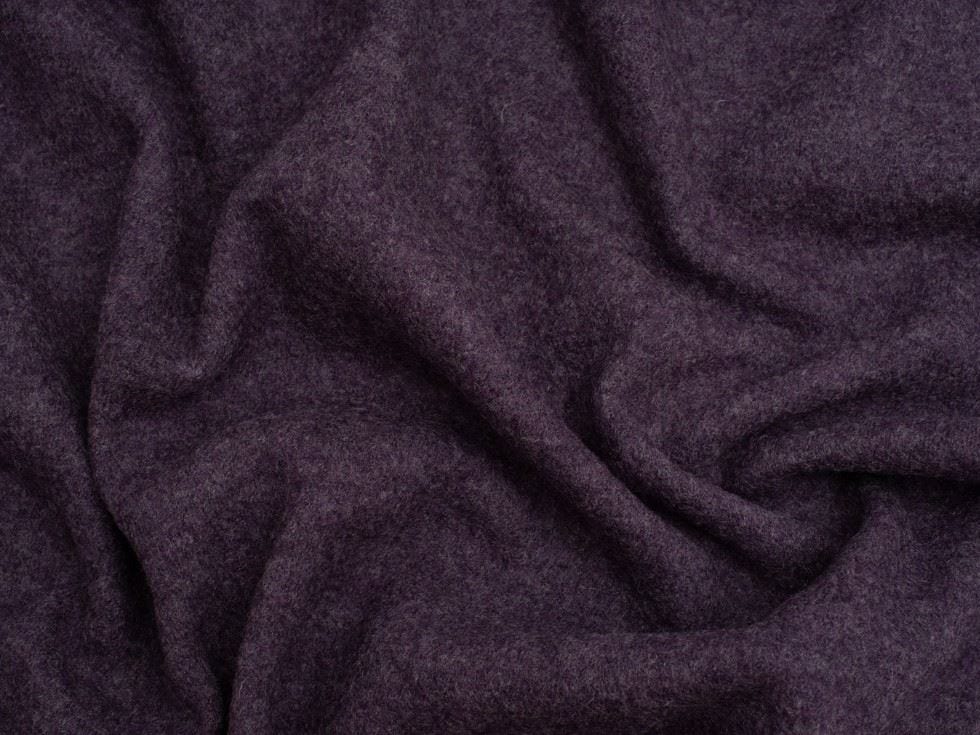 Minerva Core Range Purple 100% Pure Boiled Wool Coating Fabric for Dressmaking, 140cm / 55" Wide - per metre