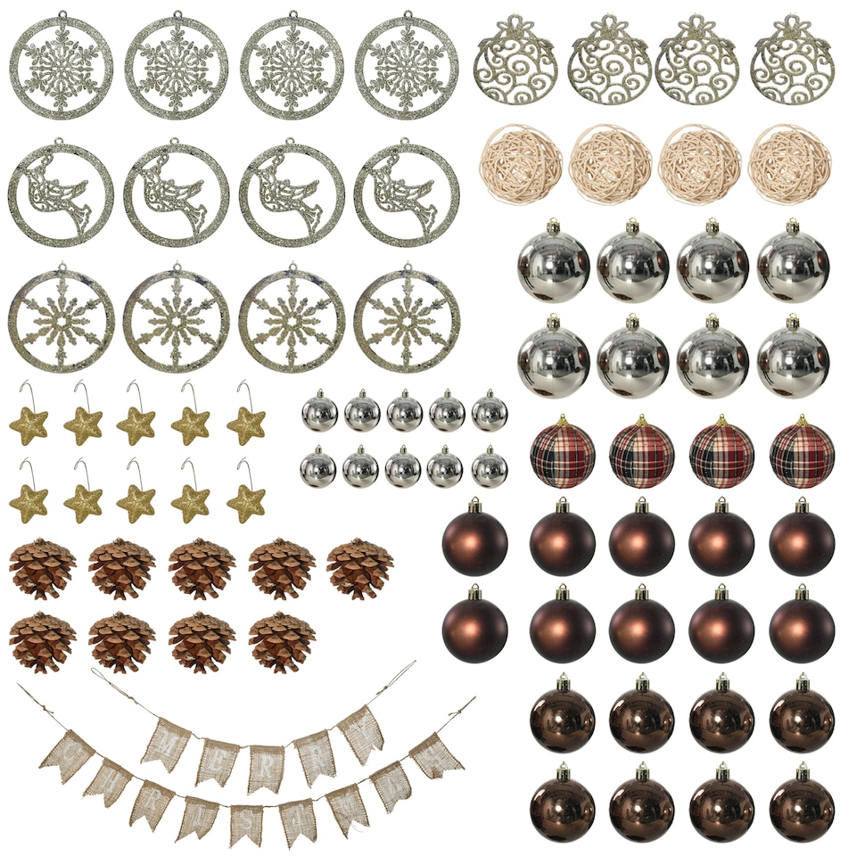 image 1 of HOMCOM 5ft Pre Lit Artificial Christmas Tree Holiday Decor with 100 Warm White LED Lights and 472 Tips, Banner, Ball, Tag, Tree Decoration, Auto Open